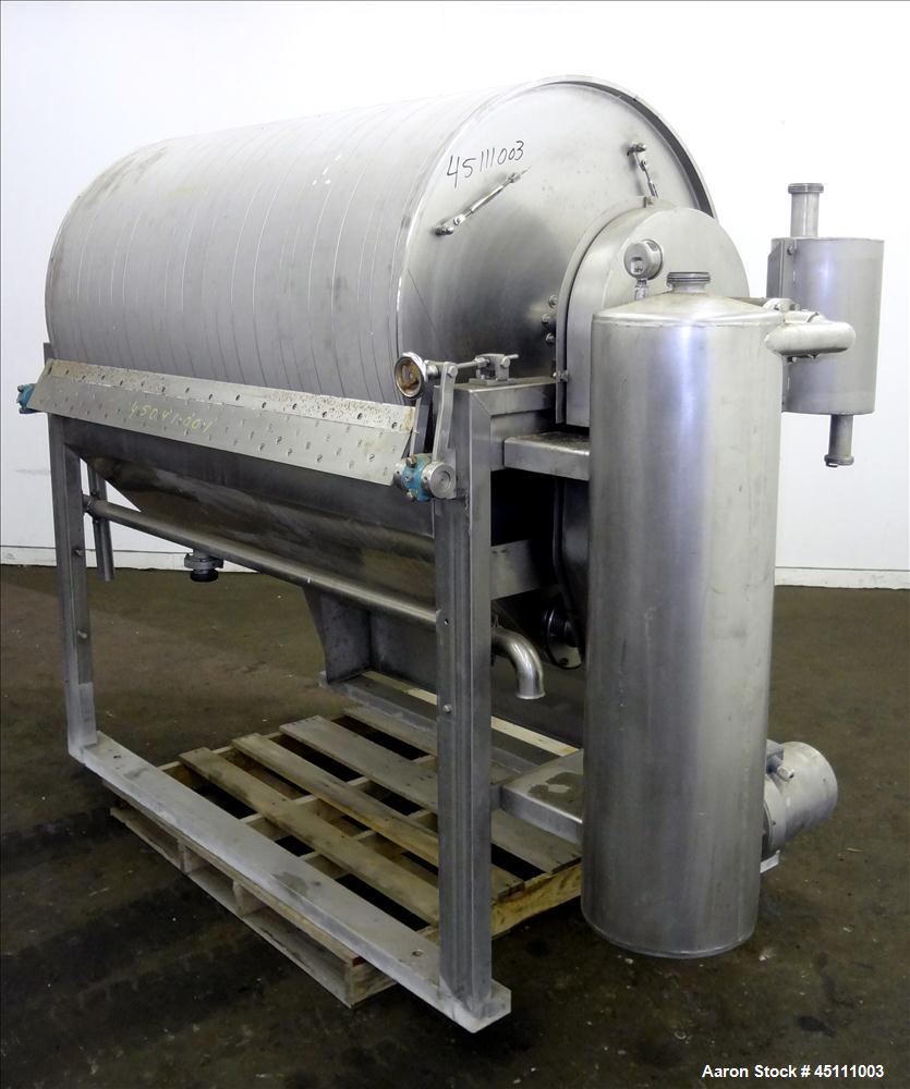 Used Stainless Steel Larsson Rotary Vacuum Filter
