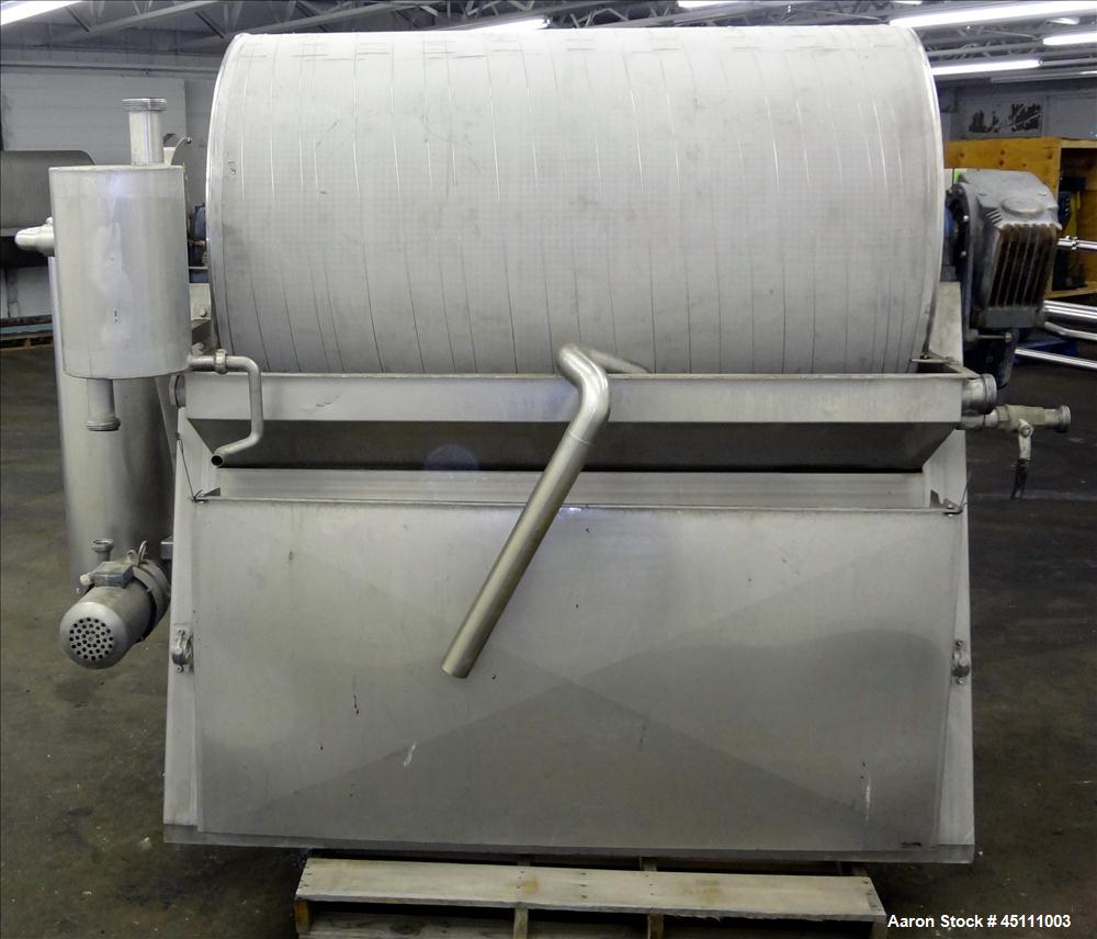 Used Stainless Steel Larsson Rotary Vacuum Filter