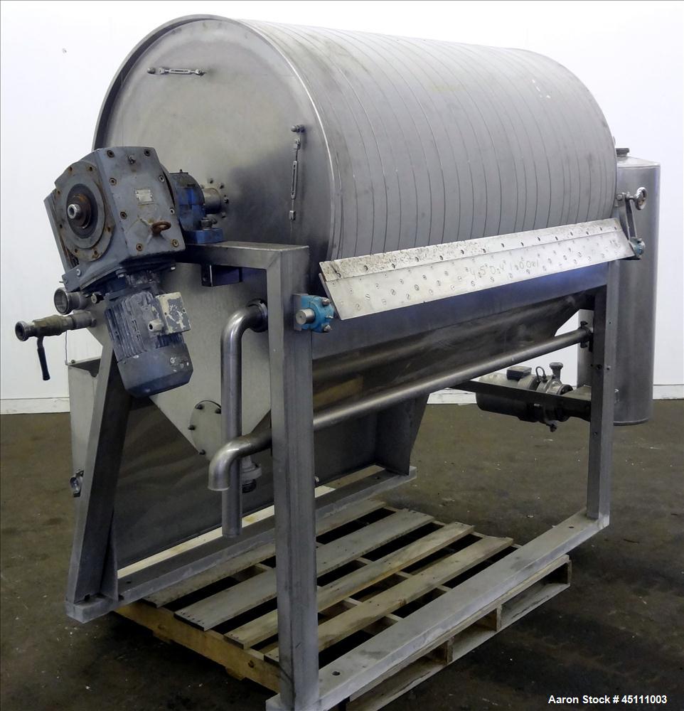Used Stainless Steel Larsson Rotary Vacuum Filter