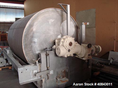 Used Stainless Steel Nivoba Rotary Vacuum Filter, 160-10 
