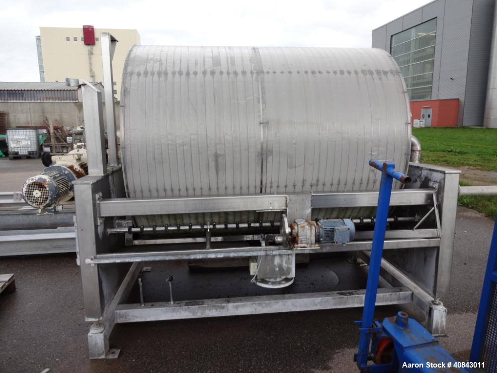 Used Stainless Steel Nivoba Rotary Vacuum Filter, 160-10 