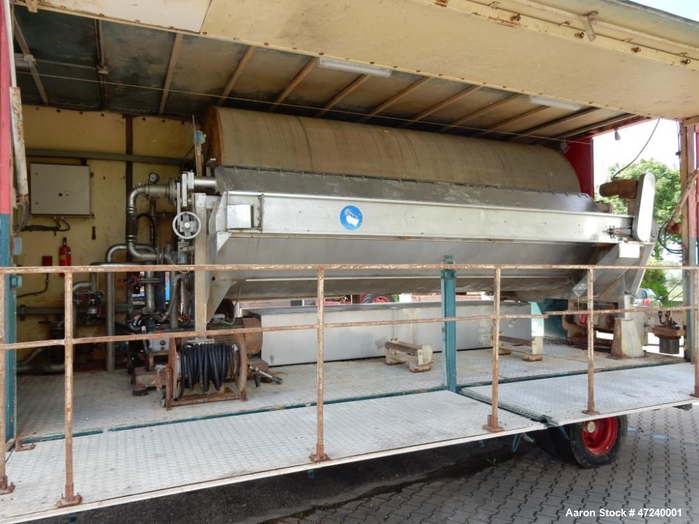 Used Nivoba Engineering Type FS Mobile Trailer Mounted Rotary Vacuum Filter