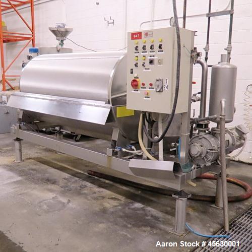 Used Padovan Rotary Drum Filter, Stainless Steel. Diatomaceous Earth. Approximately 65 square feet.  Roll dimensions 39.5" diameter x 78.75" face, 575 volt.  Overall dimensions  148" long x 60" deep ...