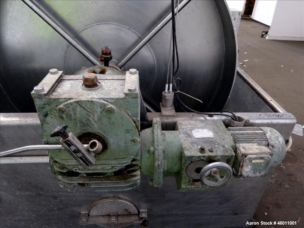 Used Seitz Enzinger Noll Duobloc (Drehfilter) Rotary Drum Vacuum Filter, Approximate 86 Square Feet (8m^2), 304 Stainless Steel. Drum 47.2" (1200 mm) diameter x 84" face. Driven by approximate 0.18/0...