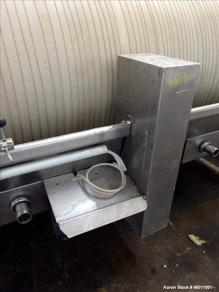 Used Seitz Enzinger Noll Duobloc (Drehfilter) Rotary Drum Vacuum Filter, Approximate 86 Square Feet (8m^2), 304 Stainless Steel. Drum 47.2" (1200 mm) diameter x 84" face. Driven by approximate 0.18/0...