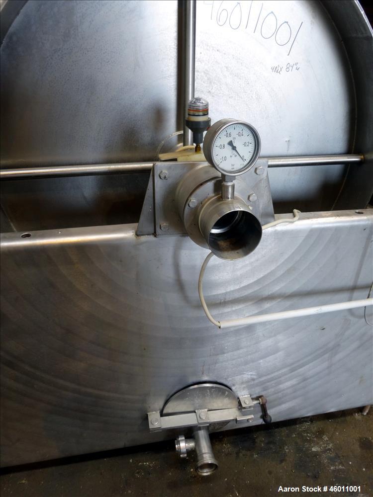 Used Seitz Enzinger Noll Duobloc (Drehfilter) Rotary Drum Vacuum Filter, Approximate 86 Square Feet (8m^2), 304 Stainless Steel. Drum 47.2" (1200 mm) diameter x 84" face. Driven by approximate 0.18/0...