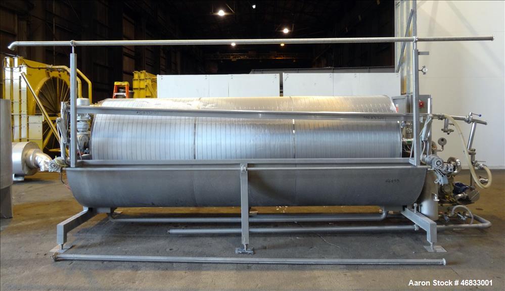Used Spadoni Rotary Vacuum Filter, Model ASSO 15, 161 Square Feet