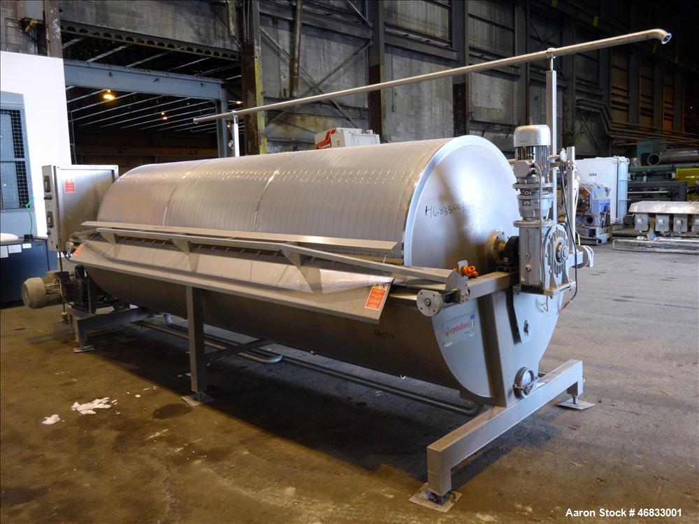 Used Spadoni Rotary Vacuum Filter, Model ASSO 15, 161 Square Feet