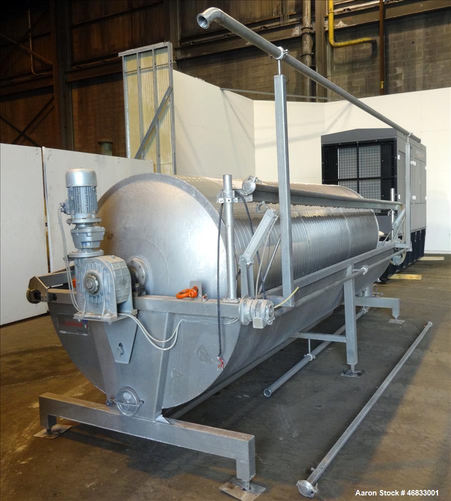 Used Spadoni Rotary Vacuum Filter, Model ASSO 15, 161 Square Feet
