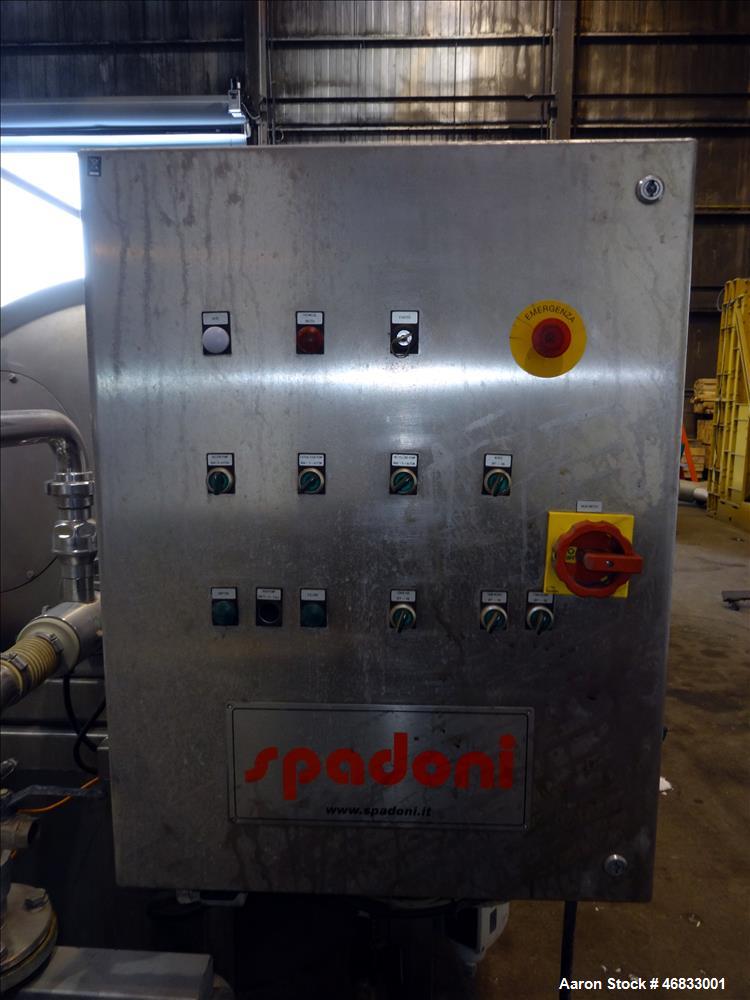 Used Spadoni Rotary Vacuum Filter, Model ASSO 15, 161 Square Feet