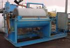 USED: Alar Engineering Corp rotary drum pre-coat, auto-vac, vacuumfilter. With 3' diameter x 6' face drum rated at 56.5 square feet offiltration surface. Stainless steel drum with advancing knivedisc...
