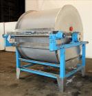 Used Alfa Laval Rotary Vacuum Filter, Type Lundinfilter TF-8M2. 81.76 Square feet (8m2) filtration area. 304 Stainless steel drum, approximately 70