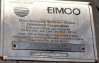 Used Eimco Sanitary Eimcobelt Rotary Vacuum Filter, 376 Square Feet Filter Area, Carbon Steel. Drum 144’’ diameter x 120’’ face, variable submergence. Drum driven by a 3 hp, 3/60/230/460 volt, 1755 r...
