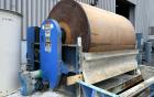 Used Eimco Pre-Coat Rotary Vacuum Filter, Approximate 150 Square Feet Filter Area, Carbon Steel. Drum 6 diameter x approximate 8 face driven by a 3/4hp, 3/60/208-230/460 volt, 1725 rpm Speed-Trol var...