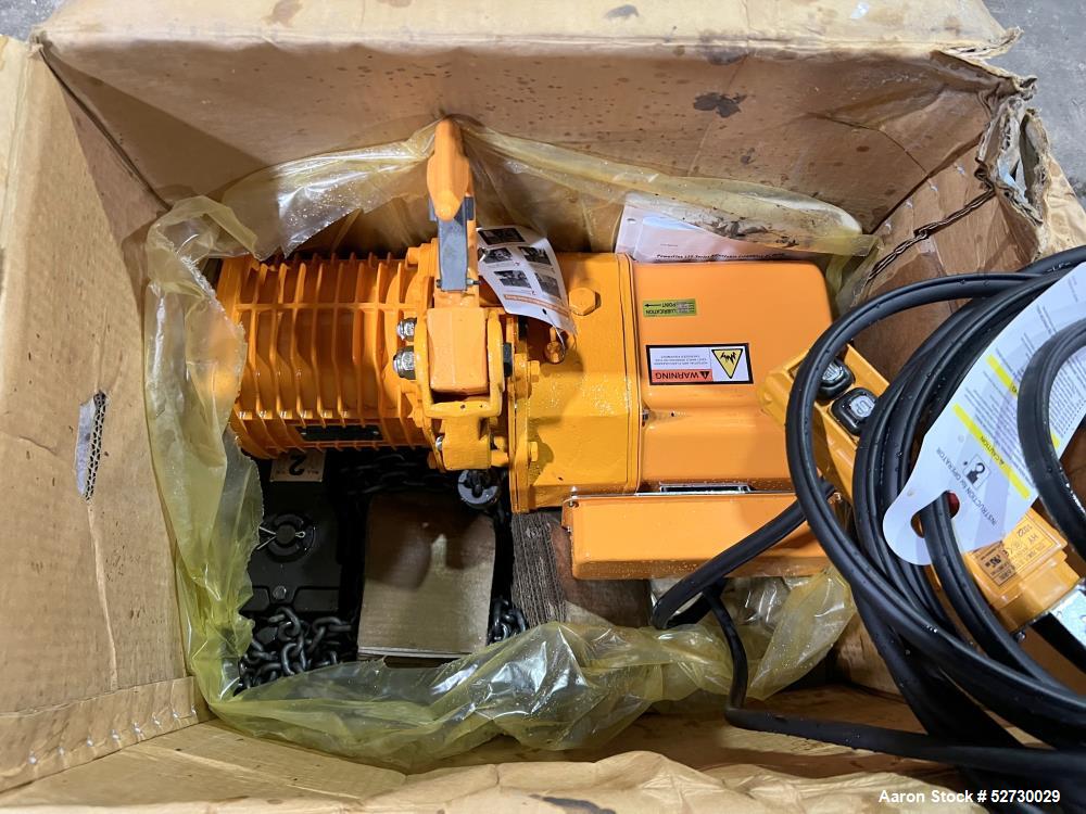 Unused Accolift CLH 2-Ton Electric Chain Hoist – 20’ Lift