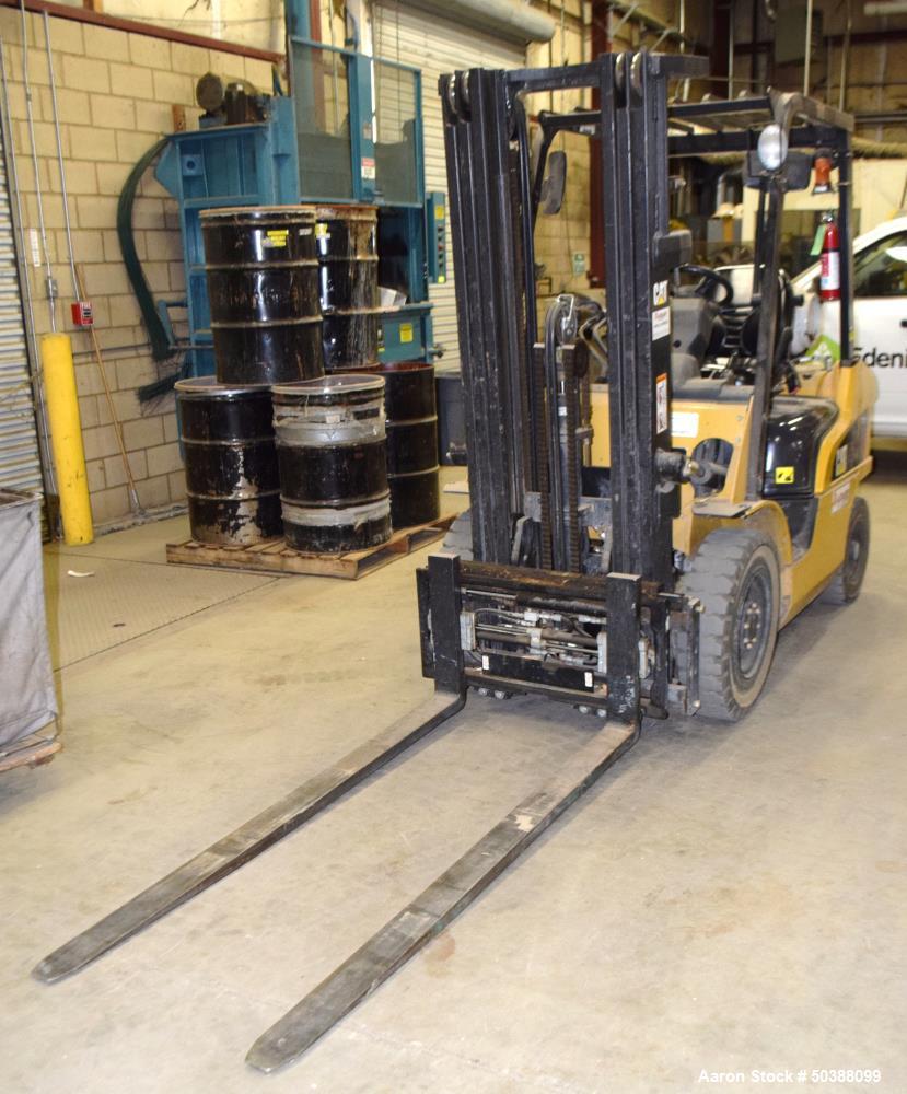 Used Caterpillar Propane Forklift, Model P50001. Approximate 5000 pound capacity. Serial# AT3510407.