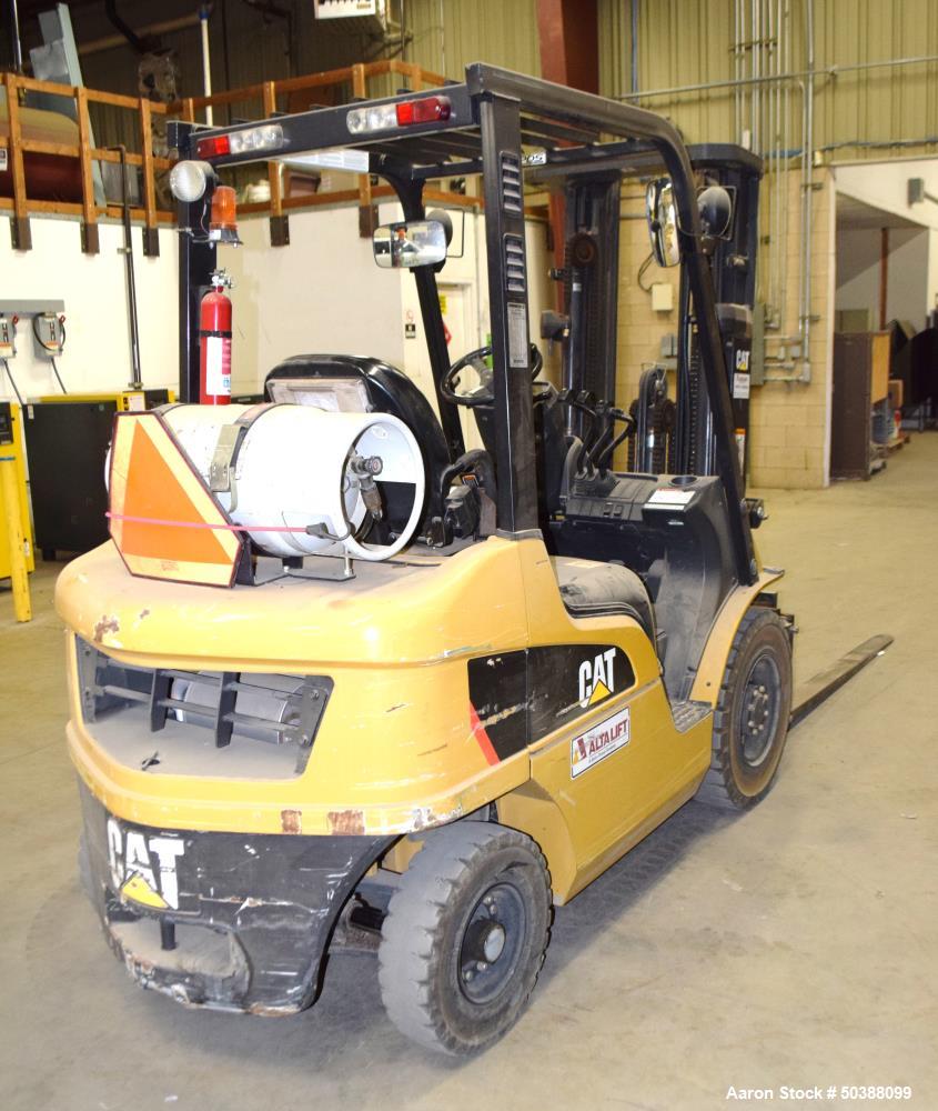 Used Caterpillar Propane Forklift, Model P50001. Approximate 5000 pound capacity. Serial# AT3510407.