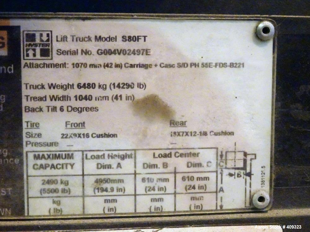 Used-HYSTER Forklift Model S80FT