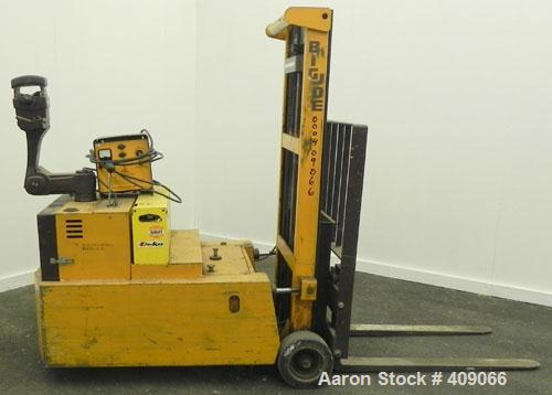 Used Used- Big Joe Counterbalanced Walkie Lift Truck, Model PDC-25-106. 2500 Pond capacity at 24" load center, 106" lift height.