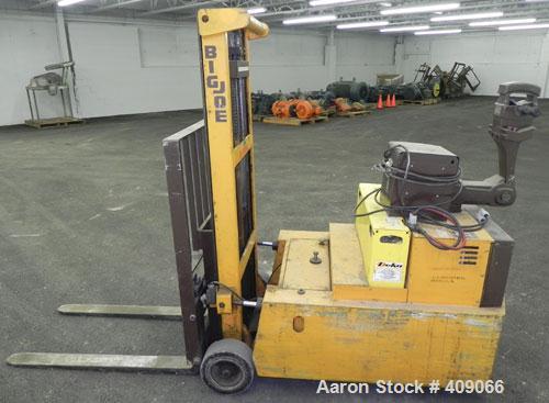 Used Used- Big Joe Counterbalanced Walkie Lift Truck, Model PDC-25-106. 2500 Pond capacity at 24" load center, 106" lift height.