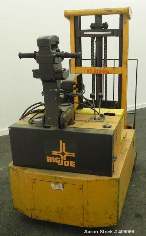 Used Used- Big Joe Counterbalanced Walkie Lift Truck, Model PDC-25-106. 2500 Pond capacity at 24" load center, 106" lift height.