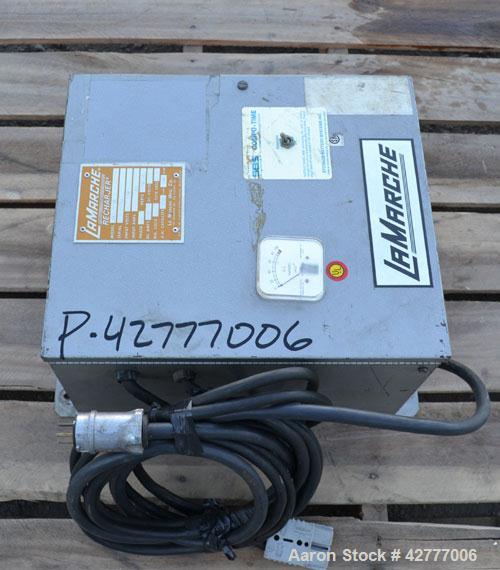 Used Big Joe Electric Walk Behind Reach Truck, Model PDR-20-106. Lifting capacity 2000 pounds at 24’’ center. Lift range 106’’, turning radius from 65’’. Lift speed empty 15’ per minute, loaded 10’ p...