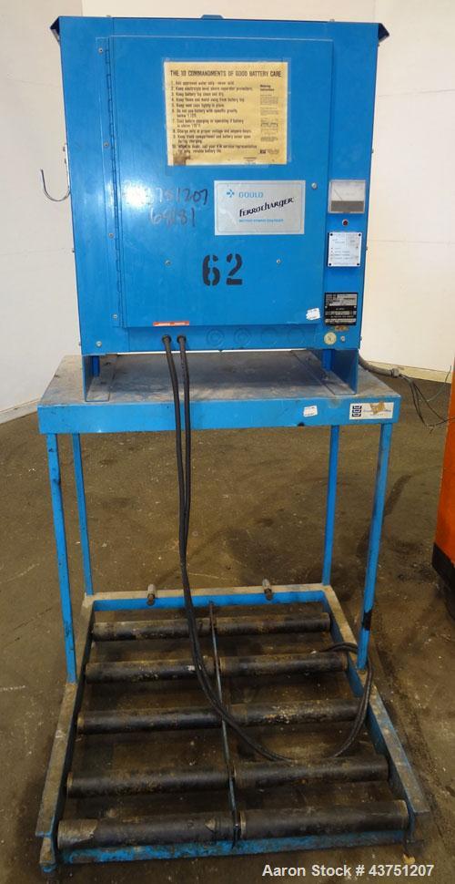 Used Raymond Corporation Stand Up Electric Reach Lift Truck, Model 20-R30TT. 3000 Pound capacity at 190” lift height. (2) Stage mast. Includes a Gould 24 volt battery charger, model GFC-12-900T1. Hou...