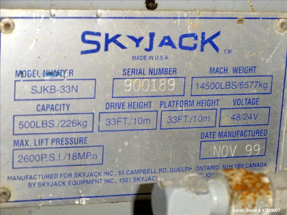 Used SkyJack Articulated Boom Lift, Model SJK8-33W.