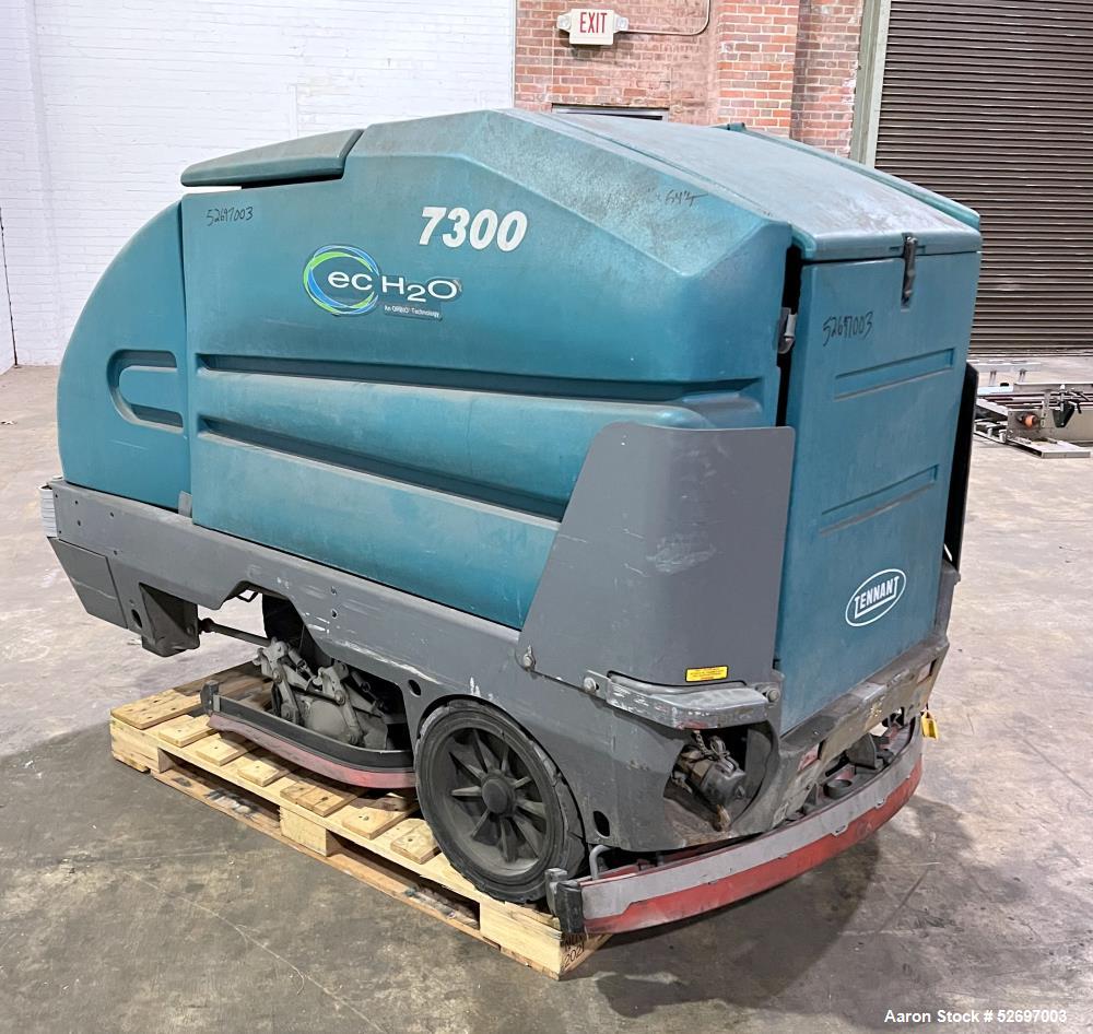 Used- Tennant 7300 EC-H20 Floor Scrubber. 57 Gallon solution tank, 74 gallon recovery tank. 4.6 motor, up to 5.5mph forward ...