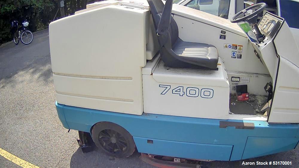Used Tennant 7400 Industrial Riding Floor Scrubber – 45” Scrub Path | 70 Gal Tank | Recycling | Serial #7400-3850