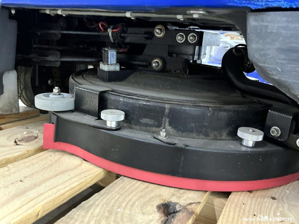 Used Chariot Floor Scrubber, Model iScrub 20. 20" Diameter cleaning path. 10 Gallon solution capacity. Has .63hp vacuum. 2.4mph operating speed.