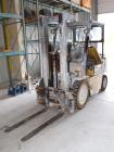 Used Caterpillar 5000 Pound Propane Forklift, Model V50E. Solid tires, double mast, approximate 48