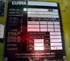 Used Clark Electric Fork Lift/Truck, Model TM15. 9852 Hours. 2575 capacity. 42
