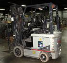 Used Nissan Electric Fork Lift/Truck, Model CP1B2L25S. 9385 hours. Maximum 3450 lbs capacity. 42