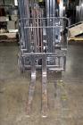Used Nissan Electric Fork Lift/Truck, Model CP1B2L25S. 9385 hours. Maximum 3450 lbs capacity. 42