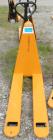 Used Lift-Rite Ergonomic 3000 12 Volt Electric/Manual Portable Scissor Lift, Model RG30E, Carbon Steel. 3000 pound capacity. Fork Width 20.5’’, Fork Length 48’’, Lowered Height 3.25’’, Raised Height ...