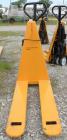 Used Lift-Rite Ergonomic 3000 12 Volt Electric/Manual Portable Scissor Lift, model RG30E, carbon steel. 3000 pound capacity. Fork width 20.5’’, fork length 48’’,lowered height 3.25’’, raised height 3...