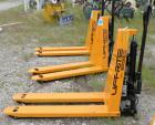 Used Lift-Rite Ergonomic 3000 12 Volt Electric/Manual Portable Scissor Lift, model RG30E, carbon steel. 3000 pound capacity. Fork width 20.5’’, fork length 48’’,lowered height 3.25’’, raised height 3...
