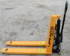 Used Lift-Rite Ergonomic 3000 12 Volt Electric/Manual Portable Scissor Lift, Model RG30E, Carbon Steel. 3000 pound capacity. Fork Width 20.5’’, Fork Length 48’’, Lowered Height 3.25’’, Raised Height ...
