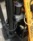 Used Lift-Rite Ergonomic 3000 12 Volt Electric/Manual Portable Scissor Lift, Model RG30E, Carbon Steel. 3000 pound capacity. Fork Width 20.5’’, Fork Length 48’’, Lowered Height 3.25’’, Raised Height ...
