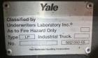 Used- YALE forklift model GLC030A (3093 Hours)