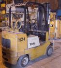 Used Yale Lift Truck, Model GLC040ADJUAE083, 4000 lb capacity. Triple mast with 5 degree backtilt, solid tire. (2) 42