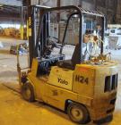 Used Yale Lift Truck, Model GLC040ADJUAE083, 4000 lb capacity. Triple mast with 5 degree backtilt, solid tire. (2) 42