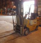 Used Yale Lift Truck, Model GLC040ADJUAE083, 4000 lb capacity. Triple mast with 5 degree backtilt, solid tire. (2) 42
