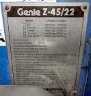 Used Genie Articulating Boom Lift, Model Z-45/22DC, 500 lb capacity.  Serial #Z45-2345, year 1995, 912.7 hours.