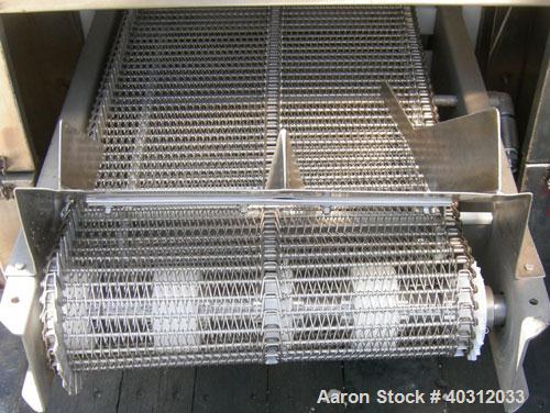 Used BOC Gases liquid nitrogen spiral freezer, model KF20.CR175SS, 304 stainless steel. Approximately 20" wide belt. Designed to cool from ambient to operating temperature in less then 1 hour, maximu...