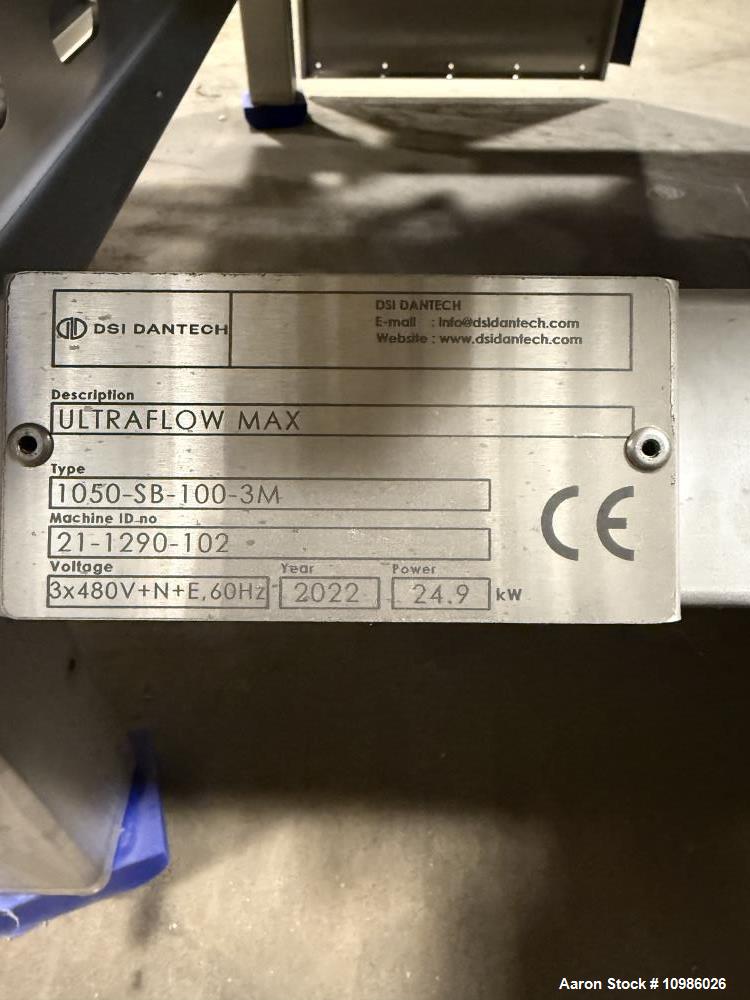 Unused DSI Dantech Ultraflow Max Industrial Crust Freezer – 1350 lbs/hr, Built 2022