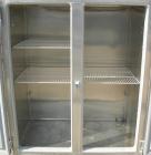 USED: Victory reach-in freezer, model FS-2D-S7, 304 stainless steel. Approximate 45 cubic feet. Inside 48