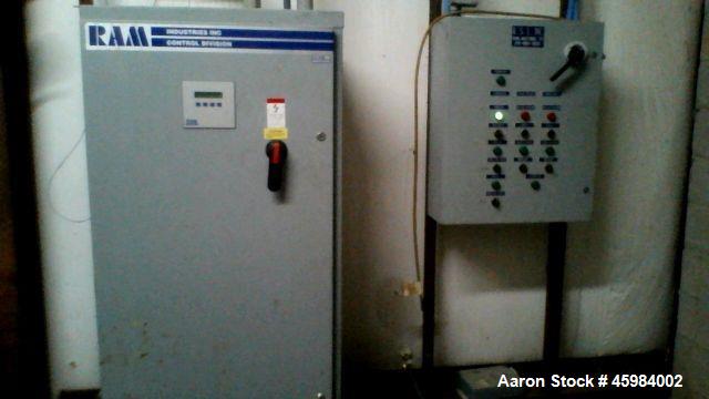 Used RMF Spiral Freezer, Model 2414-47-CCW18. 24“ wide belt, 14.5 active tiers. Useable belt width: 23”. Belt specification: E-2 Omniflex. Active belt length: 583 linear feet. Total belt length: 698 ...