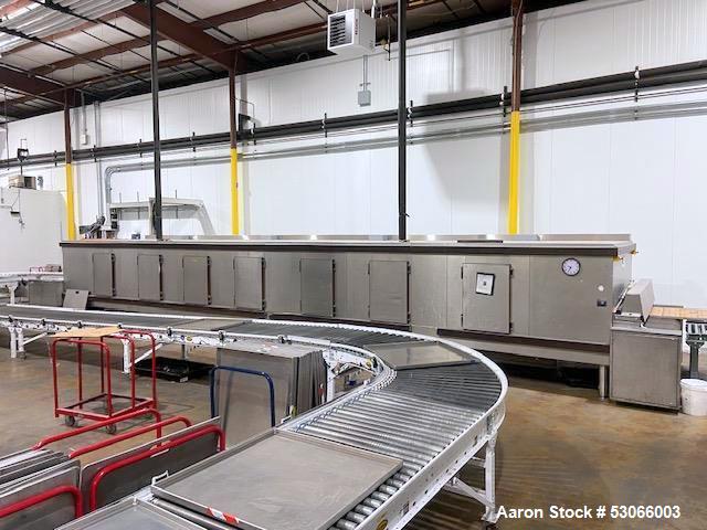 Used KOMA KTR-1-240-1200 Tunnel Freezer | -30 °C | 500 kg/hr | Wide-Belt IQF Freezing System